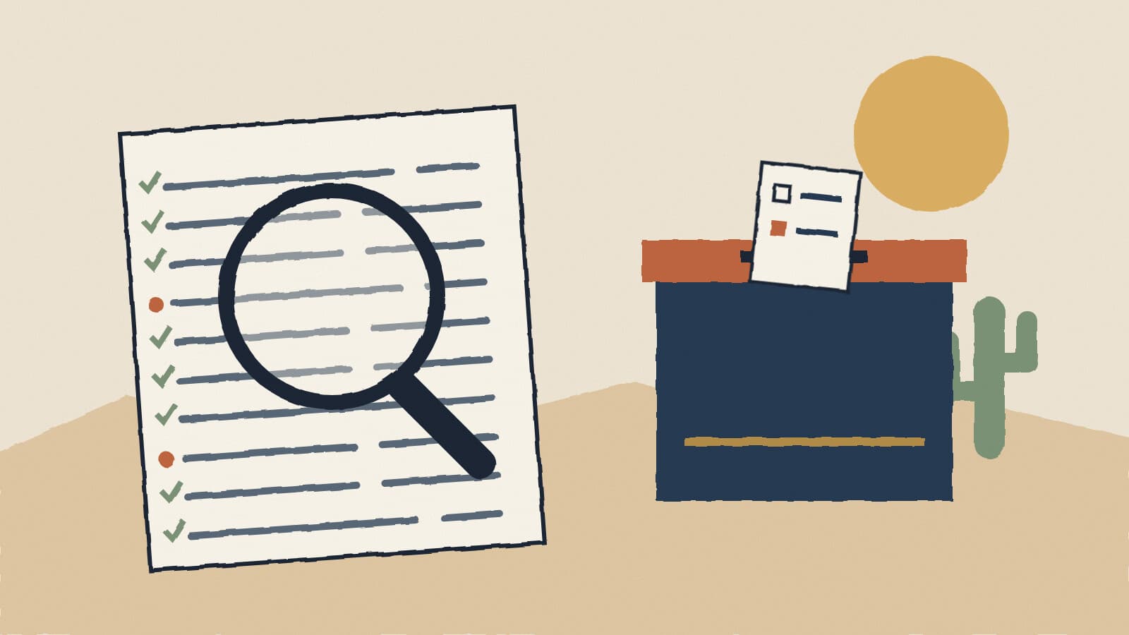 Voter roll under review - illustration, Jake Team LLC