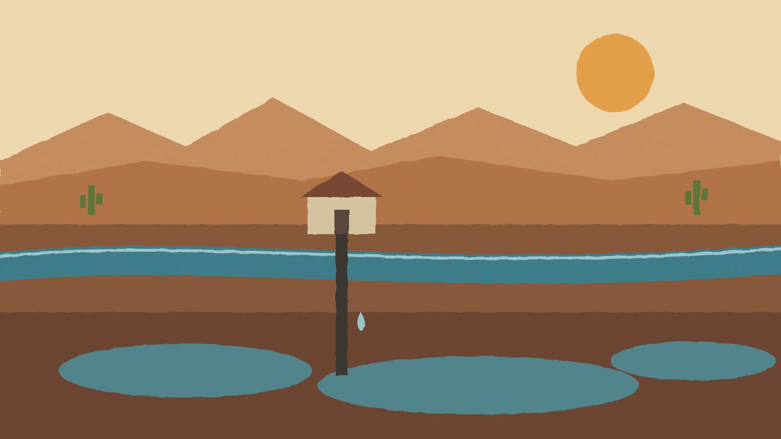 Desert canal and aquifer - illustration, Jake Team LLC