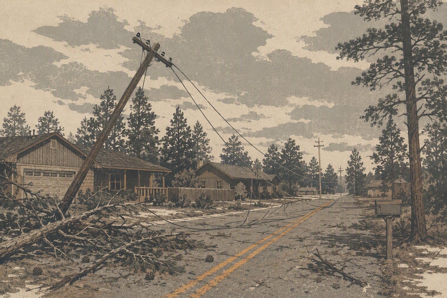Storm aftermath - illustration, Jake Team LLC