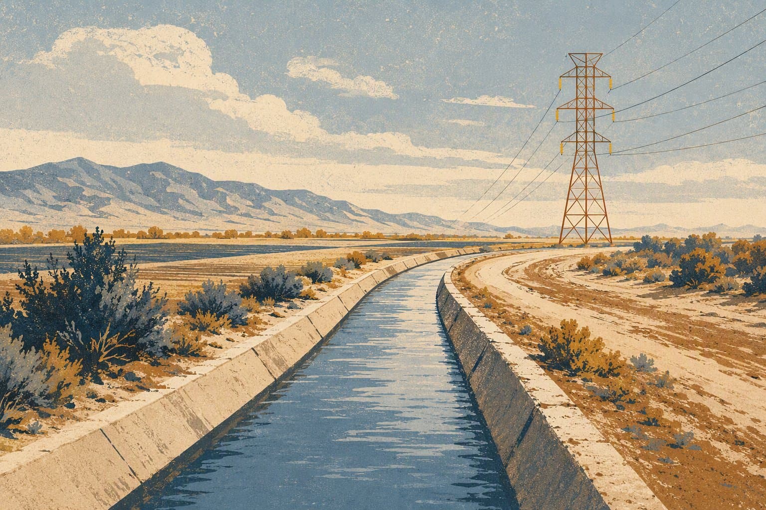 Irrigation Power Transition - illustration, Jake Team LLC