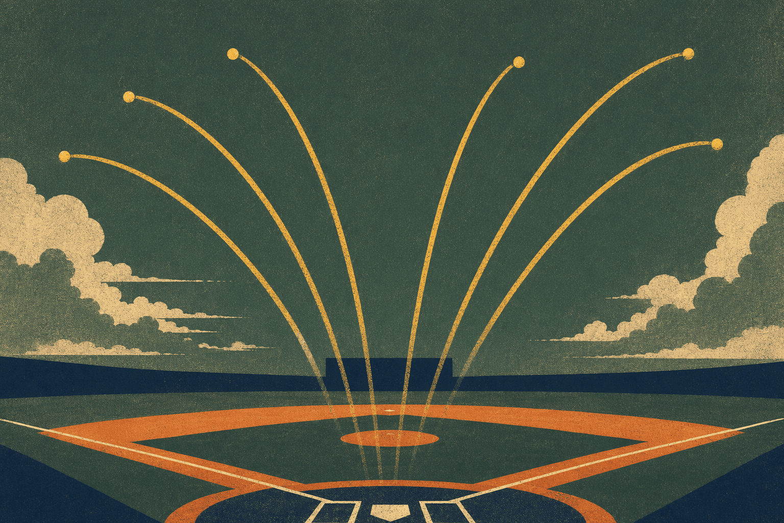 baseball offensive surge - illustration, Jake Team LLC