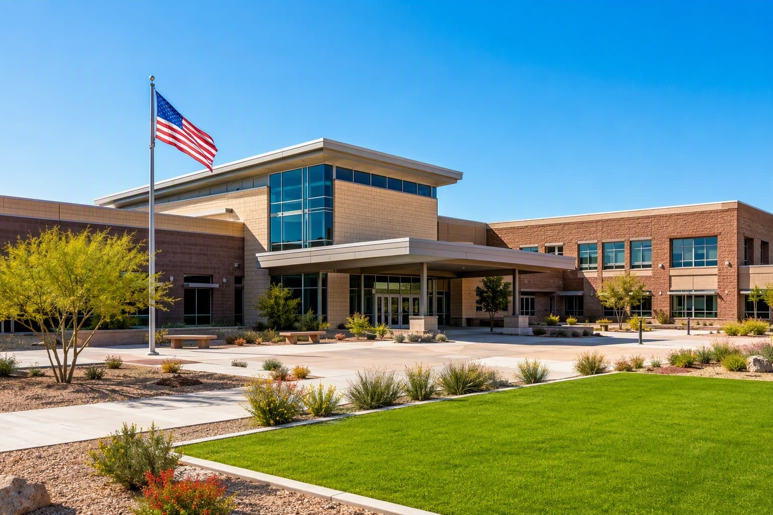 Queen Creek school campus - illustration, Jake Team LLC