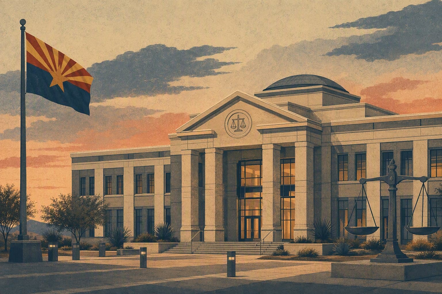 Queen Creek courthouse - illustration, Jake Team LLC