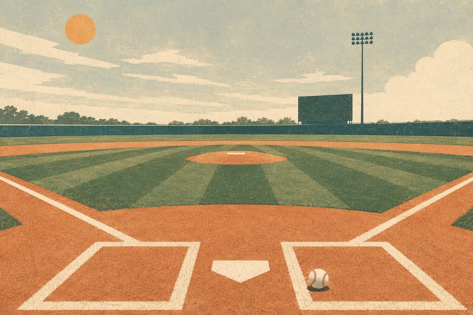 Baseball stadium atmosphere - illustration, Jake Team LLC