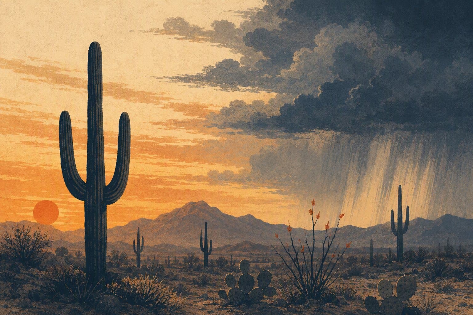 Desert heat transition - illustration, Jake Team LLC
