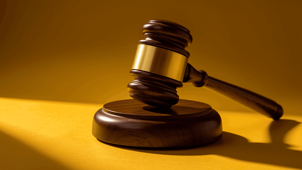 Wooden gavel on golden surface, representing Arizona ballot measures — illustration, Jake Team LLC