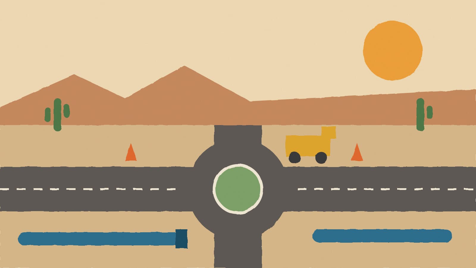 Roundabout and new waterline - illustration, Jake Team LLC