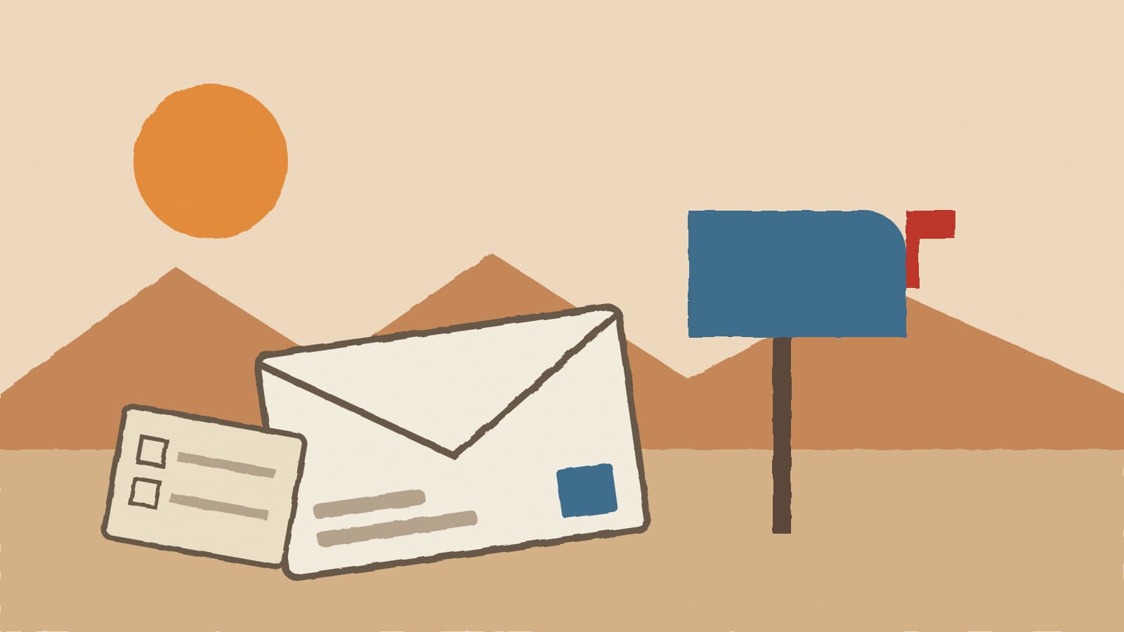 Ballot envelope and mailbox - illustration, Jake Team LLC
