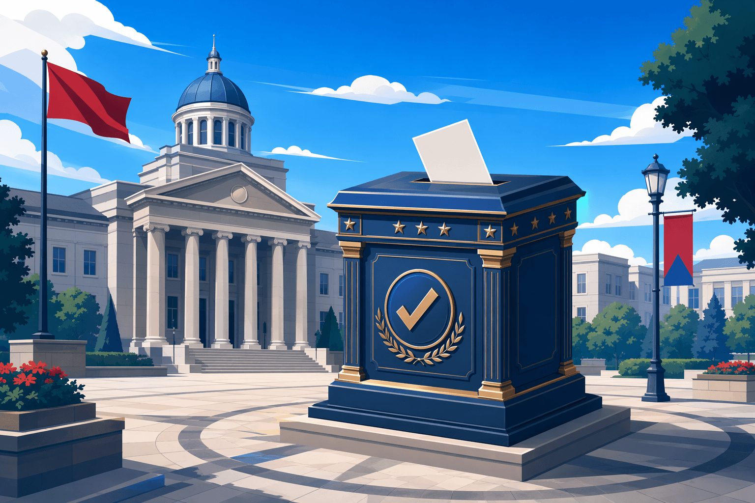 Ballot box illustration - illustration, Jake Team LLC