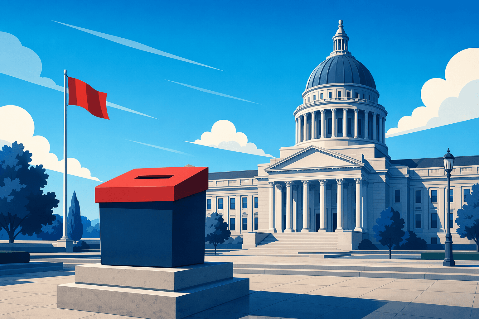 Ballot box ruling - illustration, Jake Team LLC