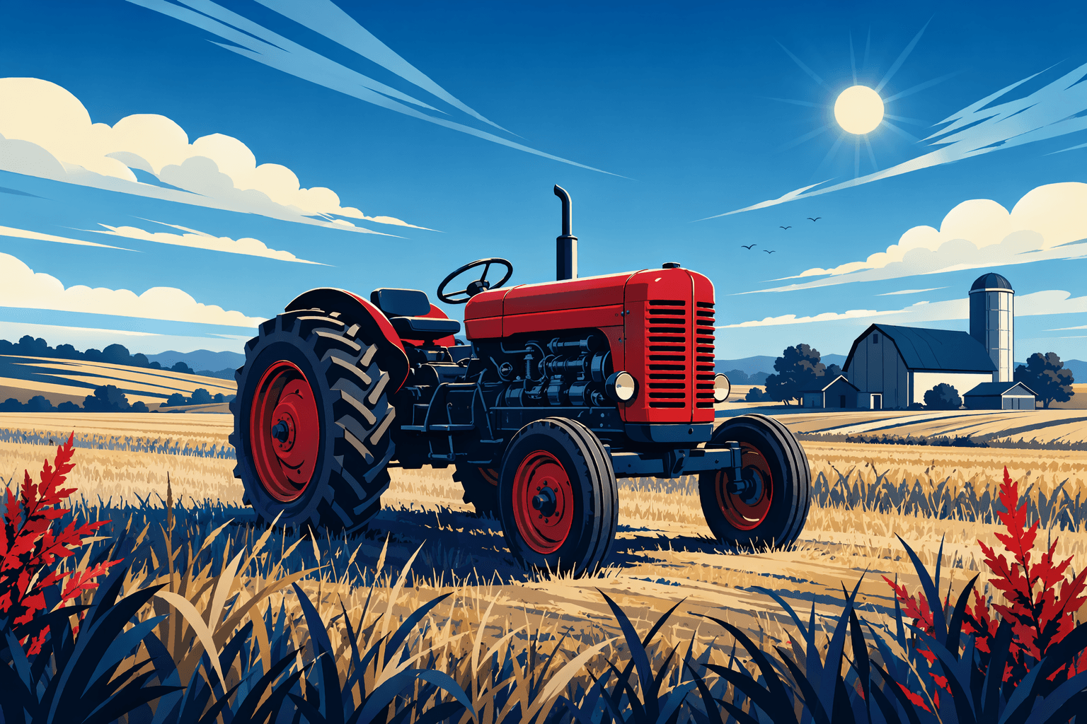 tractor repair - illustration, Jake Team LLC