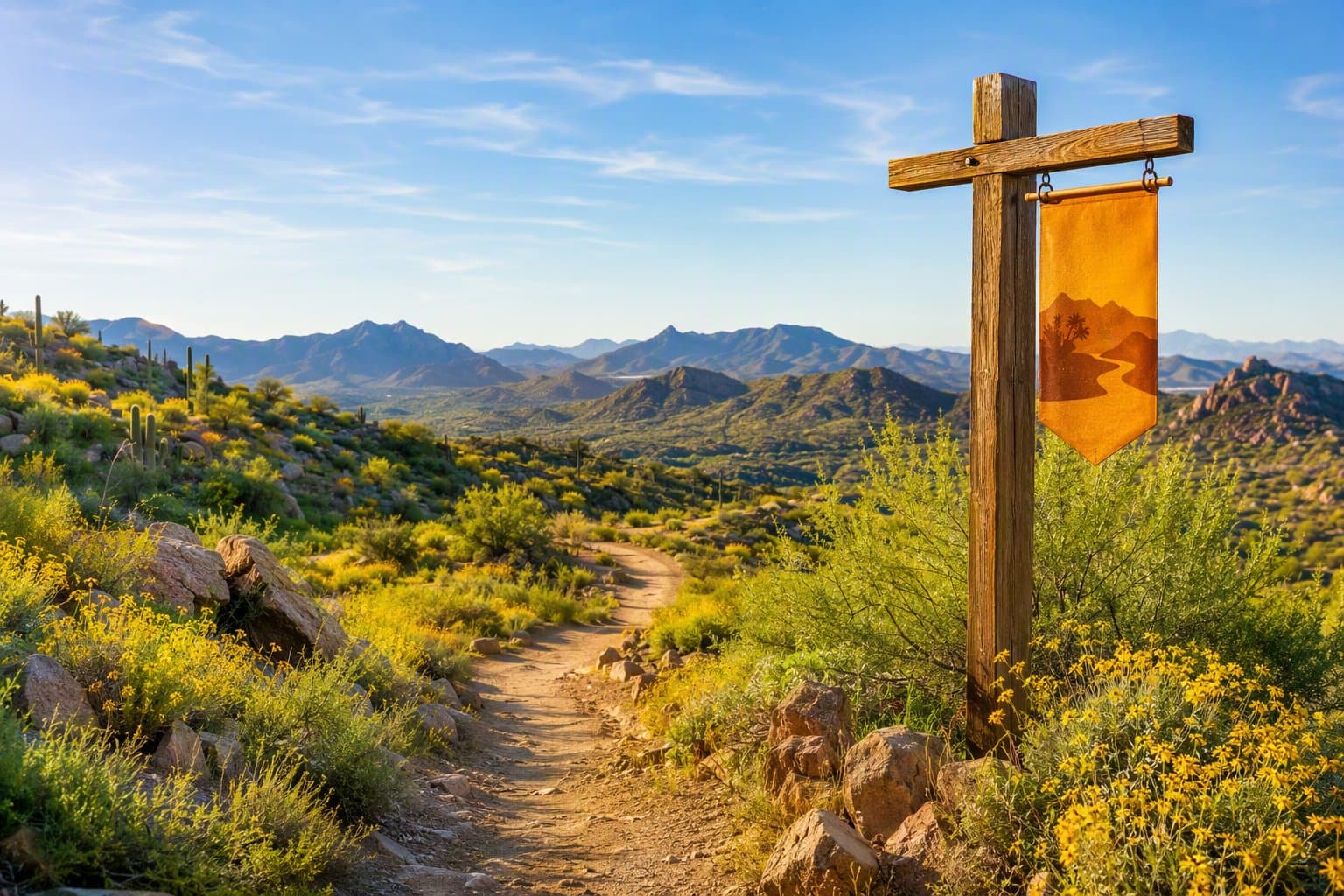 San Tan Mountain Park - illustration, Jake Team LLC