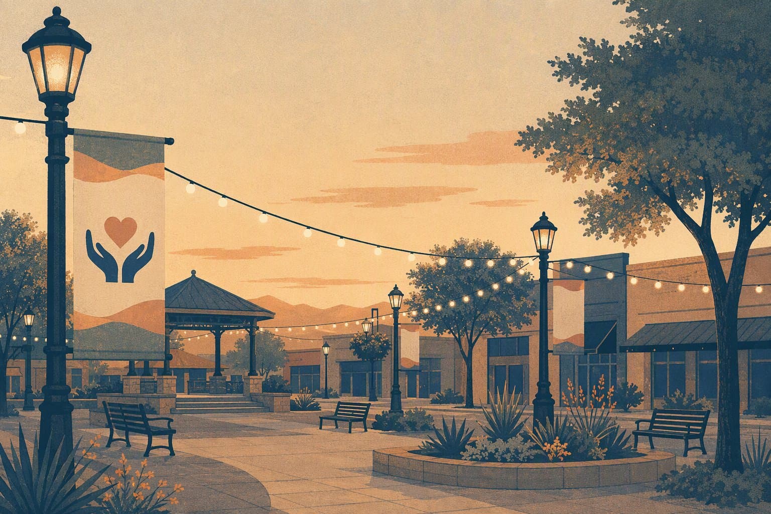 Queen Creek awareness launch - illustration, Jake Team LLC