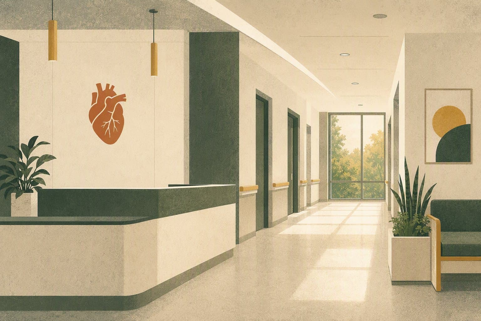 Outpatient Cardiac Care - illustration, Jake Team LLC