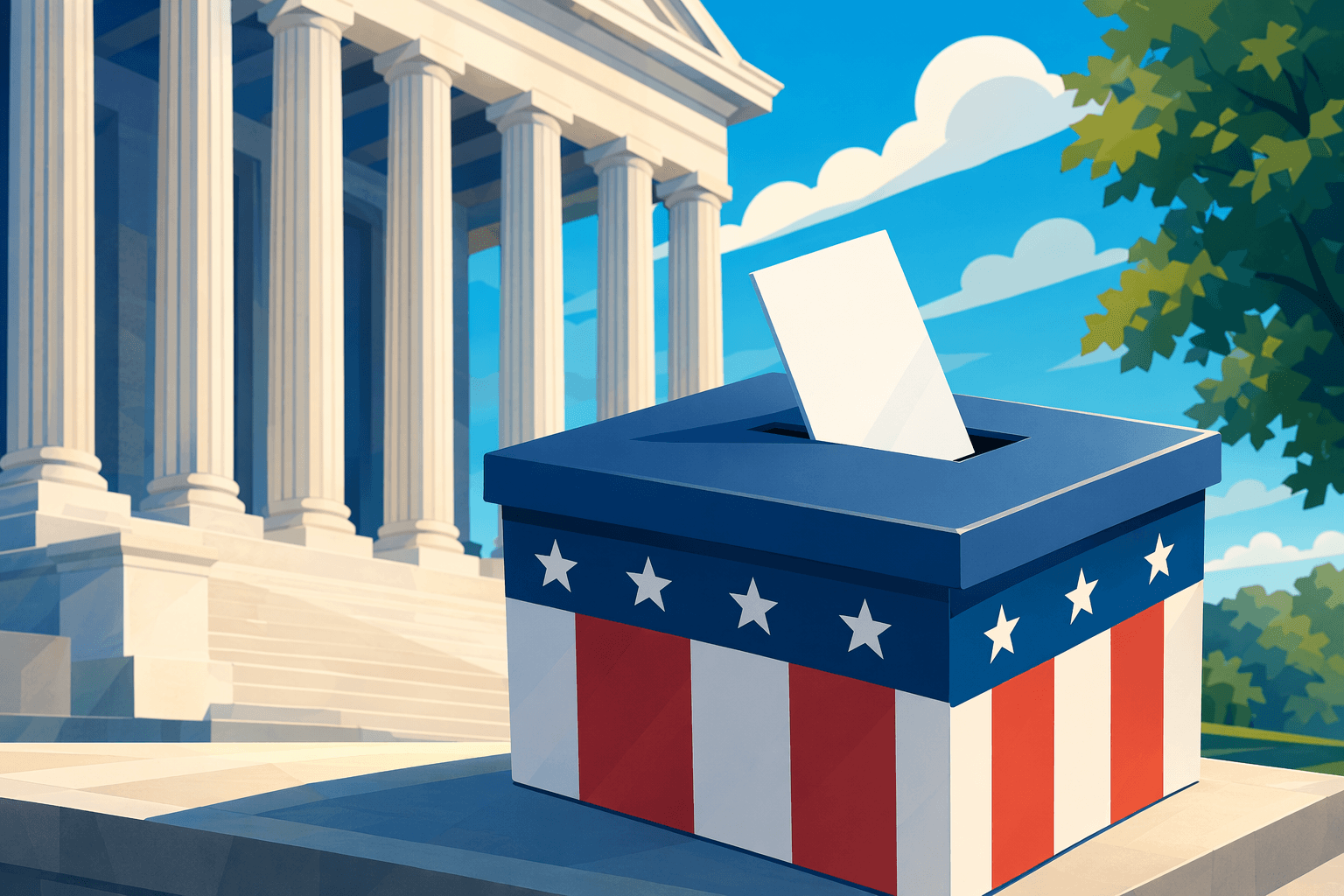 Ballot box election - illustration, Jake Team LLC