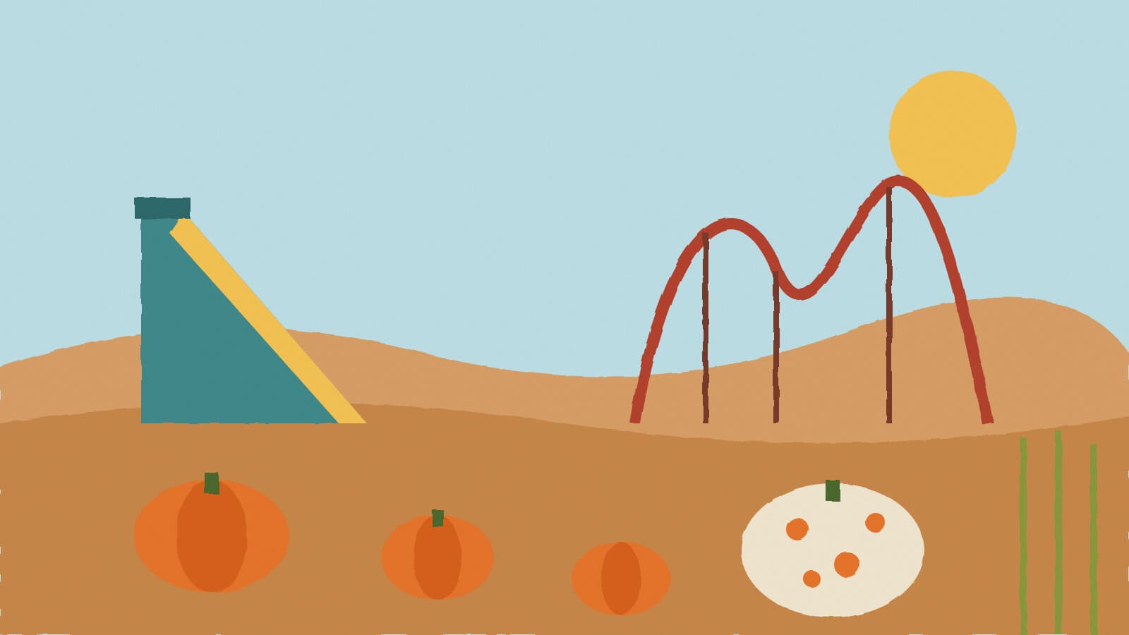 Pumpkins and farm rides - illustration, Jake Team LLC